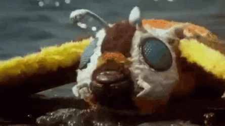 Queen Mothra Swimming  GIF