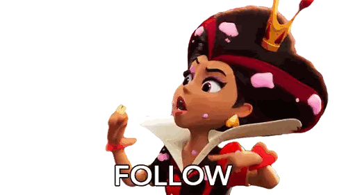 Queen Of Hearts Pointing Up Sticker