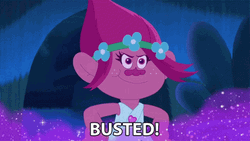 Queen Poppy Troll Busted GIF