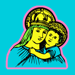 Queen Virgin Mary In Religious Easter GIF