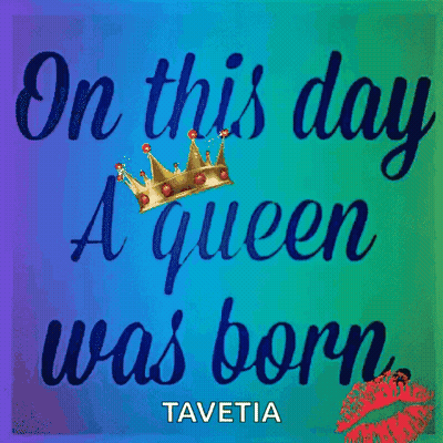 Queen With Crown On Colorful Background GIF