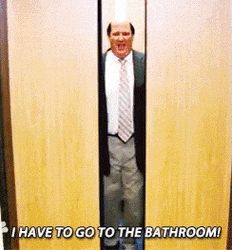 Quick Run To Dumb And Dumber Bathroom GIF