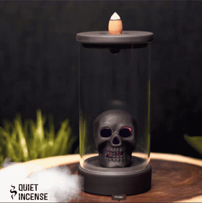 Quiet Incense Burner With Skull