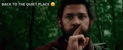 Quiet Place John Krasinski Shushing GIF