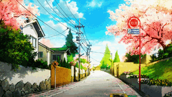 Quiet Street In Japan Anime Scenery GIF