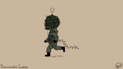 Quinnevere Sophie Wrapped In Christmas Lights GIF