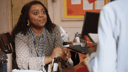 Quinta Brunson Shrugs GIF