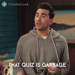 Quiz Garbage Dan Levy Schitt's Creek GIF
