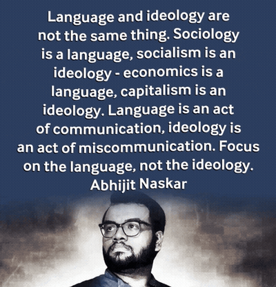 Quote By Abhijit Naskar On Blue Background GIF