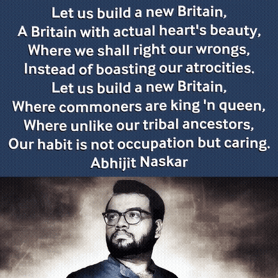 Quote By Abhijit Naskar On Blue Background GIF