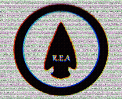R.E.A Logo In Circle With Triangle GIF