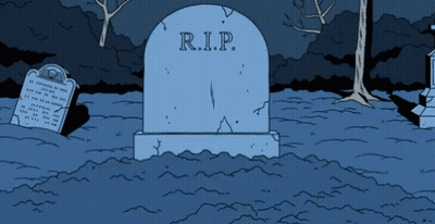 R.I.P. Gravestone In Graveyard GIF