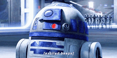 R2D2 Excited Beeping GIF