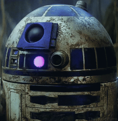 R2D2 From Star Wars With Purple Light GIF