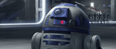 R2D2 Robot With Red Head Light GIF