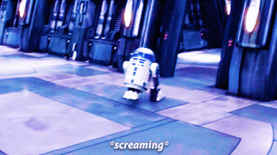 R2D2 Screaming Walking GIF