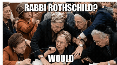Rabbi Rothschild Would Is Written On A Photo Of A Group Of Women GIF