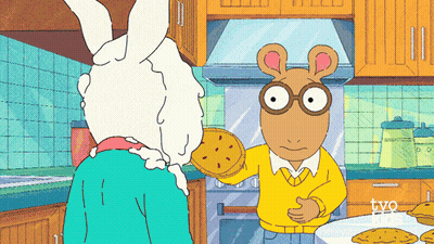 Rabbit And Mouse In Kitchen With TVO Logo GIF