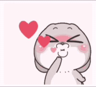 Rabbit Blowing Kiss Saying Thank You I Love You GIF