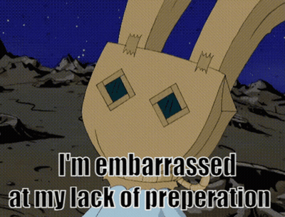 Rabbit Embarrassed At My Lack Of Preparation GIF