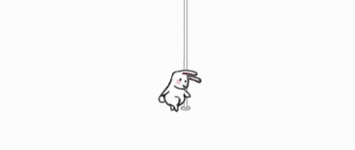 Rabbit Hanging From Rope GIF