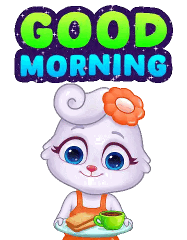 Rabbit Holding Coffee And Toast Sticker