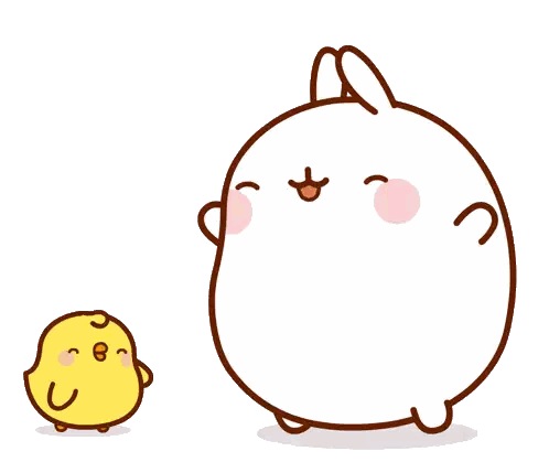 Rabbit Holding Yellow Chicken Sticker
