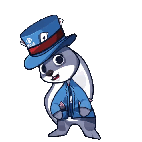 Rabbit In Top Hat Saying Ha Sticker