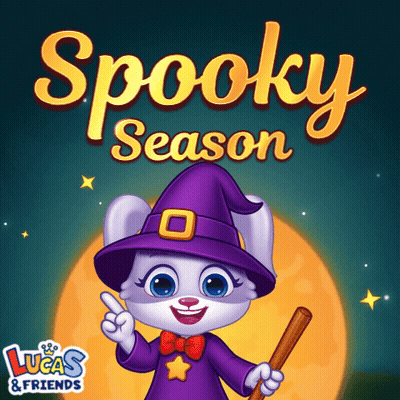 Rabbit In Witch Outfit Spooky Season Poster GIF