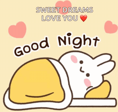 Rabbit Laying Down With Sweet Dreams Love You GIF