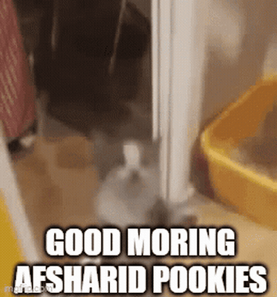 Rabbit Next To Yellow Bucket Saying Good Morning GIF