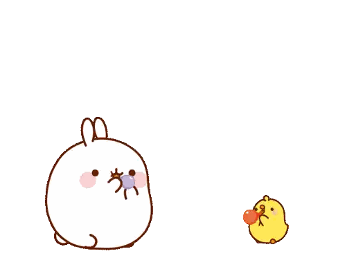 Rabbit Peeking Out From Purple Blanket Sticker