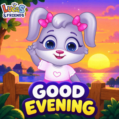 Rabbit Saying Good Evening GIF
