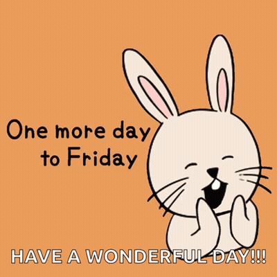 Rabbit Saying One More Day To Friday GIF