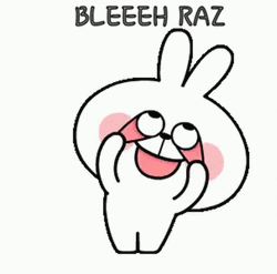 Rabbit Says Bleh Raz To Tease GIF
