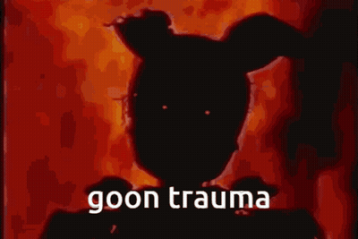 Rabbit Silhouette With Goon Trauma GIF