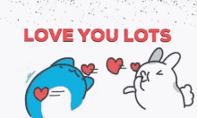Rabbit Throwing Hearts Funny Love GIF