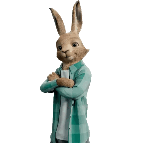 Rabbit With Approved Stamp Sticker
