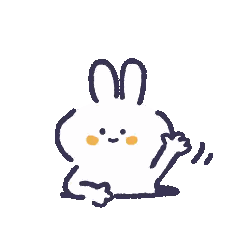 Rabbit With Ears And Face Sticker