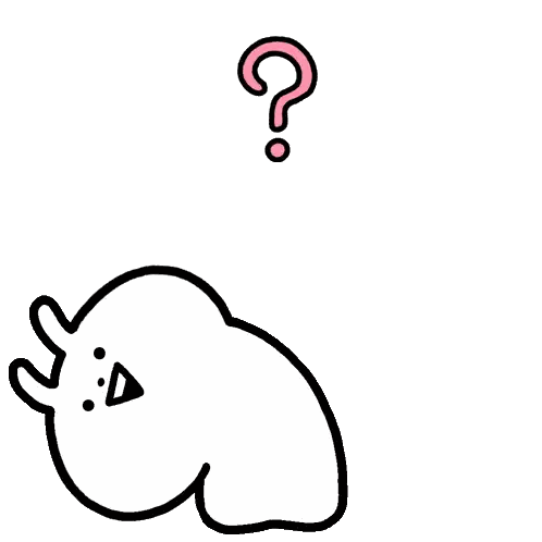 Rabbit With Question Mark Above Head Sticker