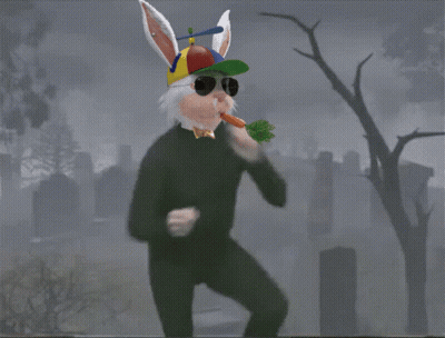 Rabbit With Sunglasses And Propeller Hat GIF