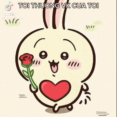 Rabbit With Text Vi Em Chang Dua Doi GIF