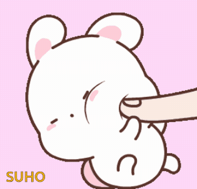 Rabbit With Word Suho GIF