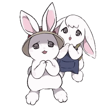 Rabbits Standing Next To Each Other Sticker