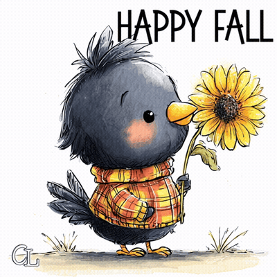 Raccoon And Fox Let's Take A Fall Walk GIF