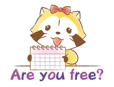 Raccoon Holding Calendar Are You Free Sticker