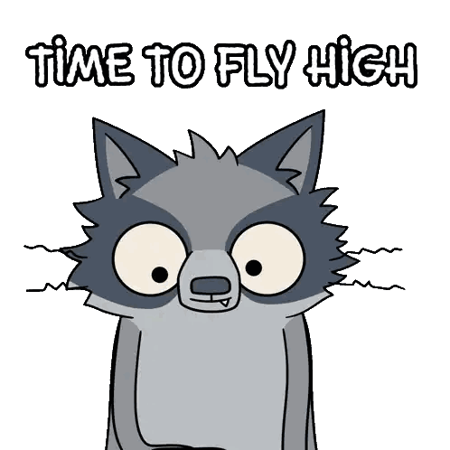 Raccoon Holding Condom Time To Fly Sticker