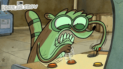 Raccoon Playing Game Regular Show GIF