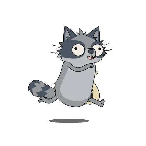 Raccoon Running With Money Bag Sticker