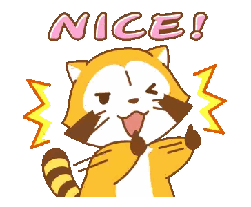 Raccoon Saying Nice With Lightning Bolts Sticker